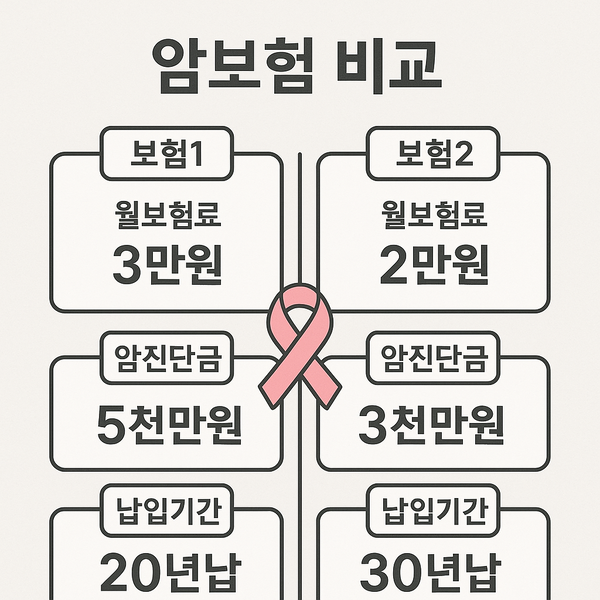 암보험 비교하기